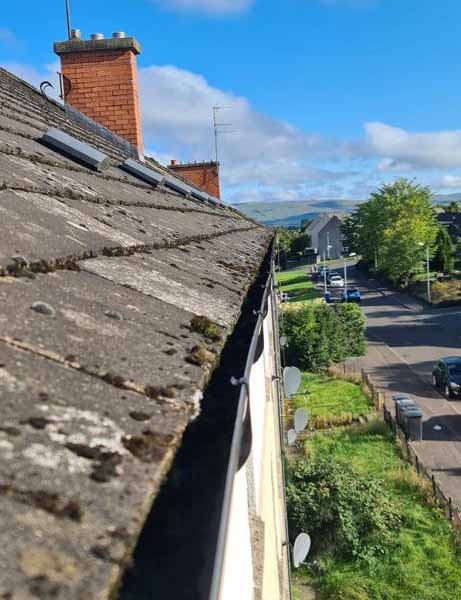 gutter cleaning in Glasgow - before