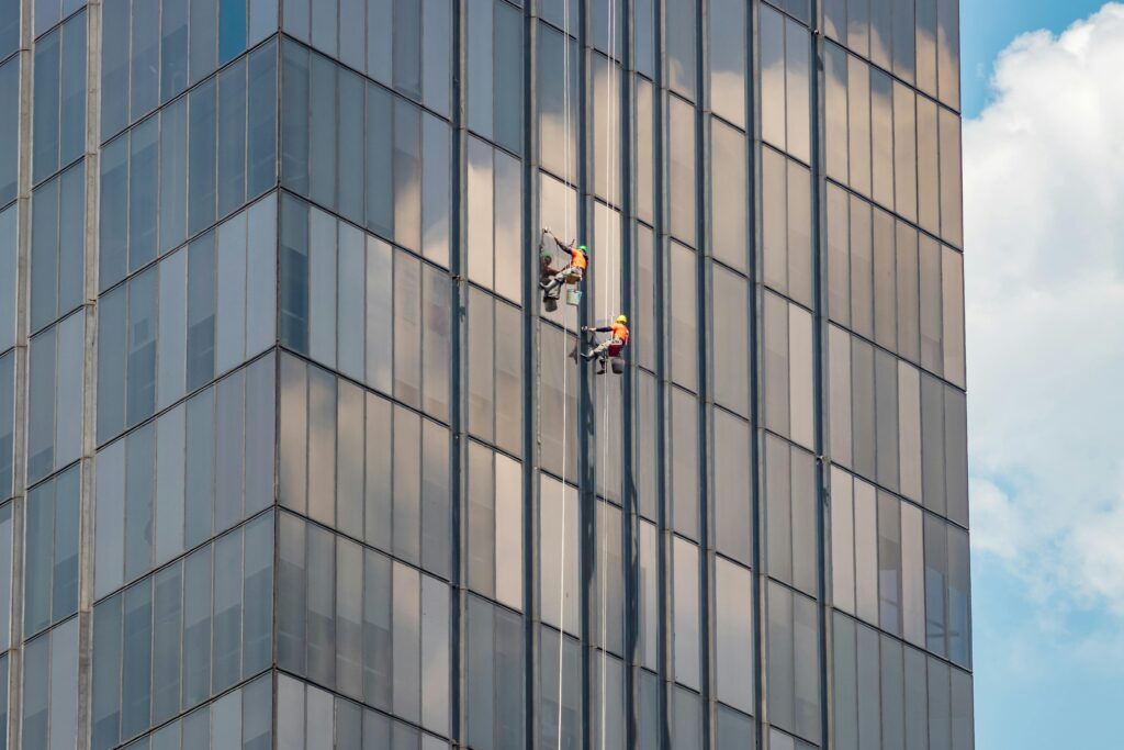 high level cleaning building
